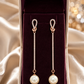 Rose-Gold Pearl Earrings