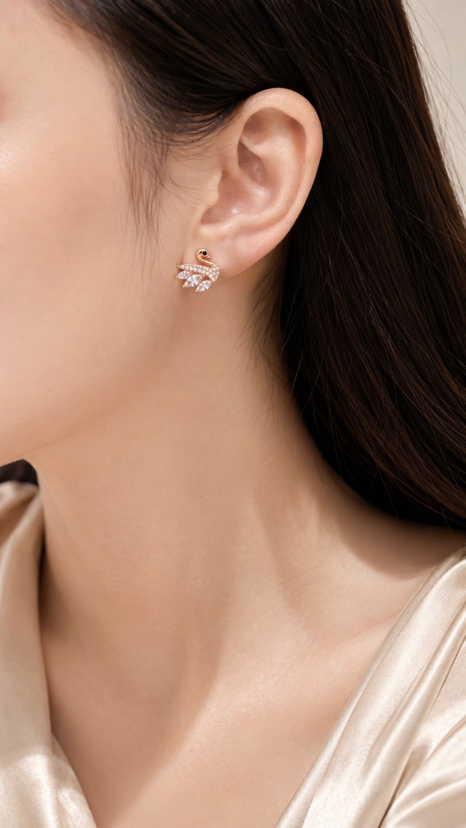Swan Marquise Earrings