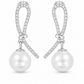 Silver-Tone Pearl Earrings