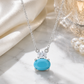 Silver Aqua Stone Pendant