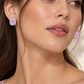 Silver Pink Earrings