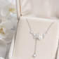 Elegant Pearl & Marquise CZ Drop Necklace