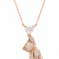 Rose Gold Teddy Bear Necklace