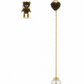 Teddy Bear & Heart Chain Earrings