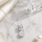 Elegant Silver Fox CZ Solitaire Pendant Necklace