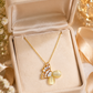 Golden Butterfly Gem Necklace