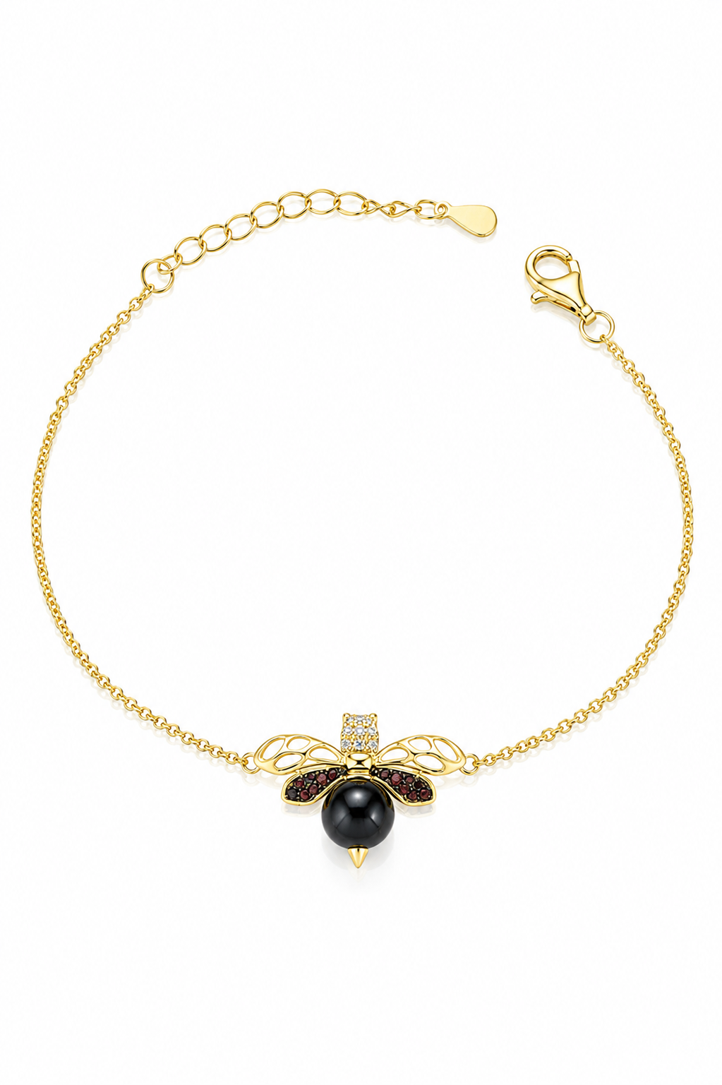 Pearl Bee Charm Bracelet