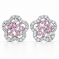 Silver Pink Earrings