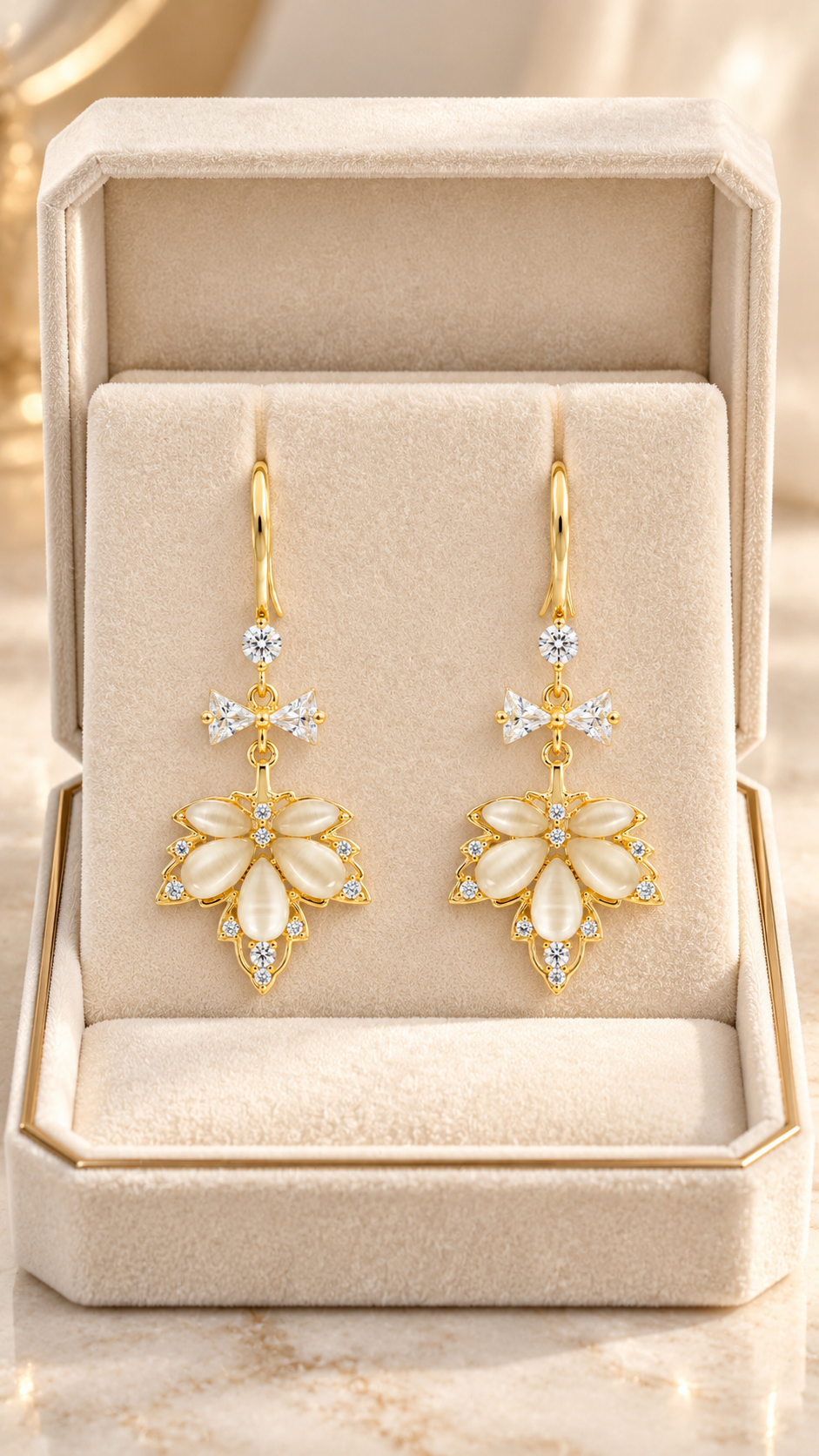Gold Bow Earrings