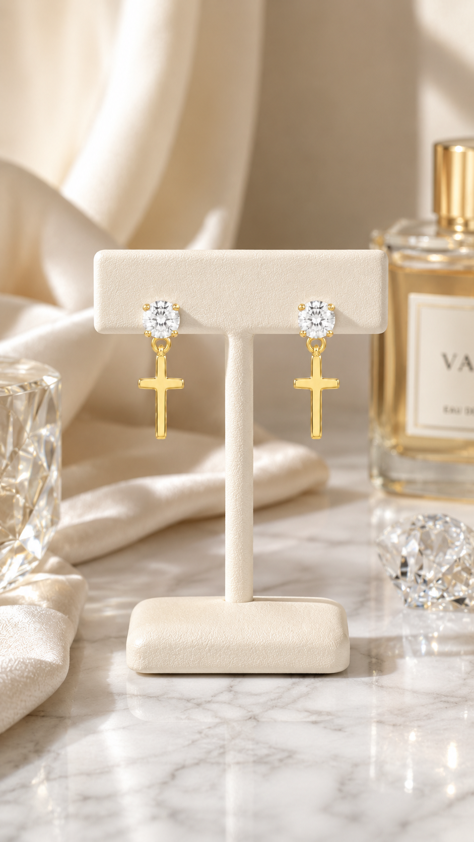 Elegant Cross Earrings