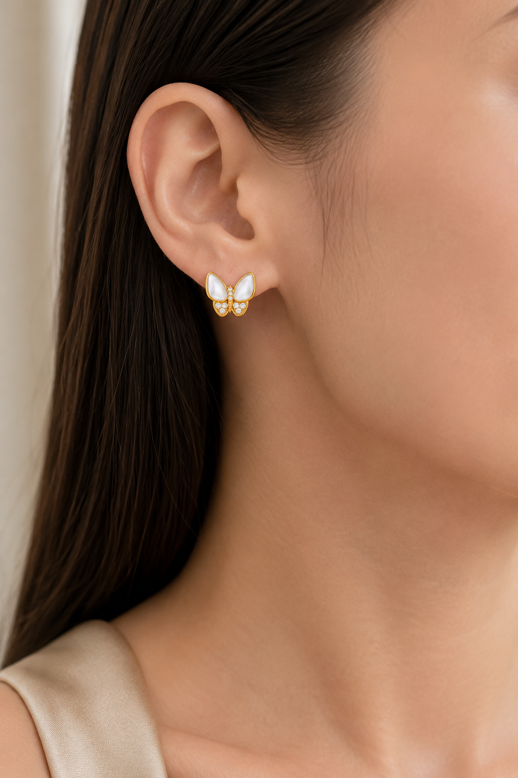 Pearl Butterfly Earrings