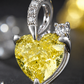 Yellow Heart Earrings