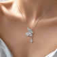 Silver Butterfly Drop Necklace