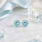 Blue Round Earrings