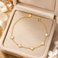 Pearl Five Clover Charm Bracelet