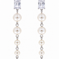 Graduated Pearl Long Drop Earrings
