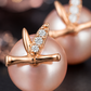 Rose Gold Pearl Earrings