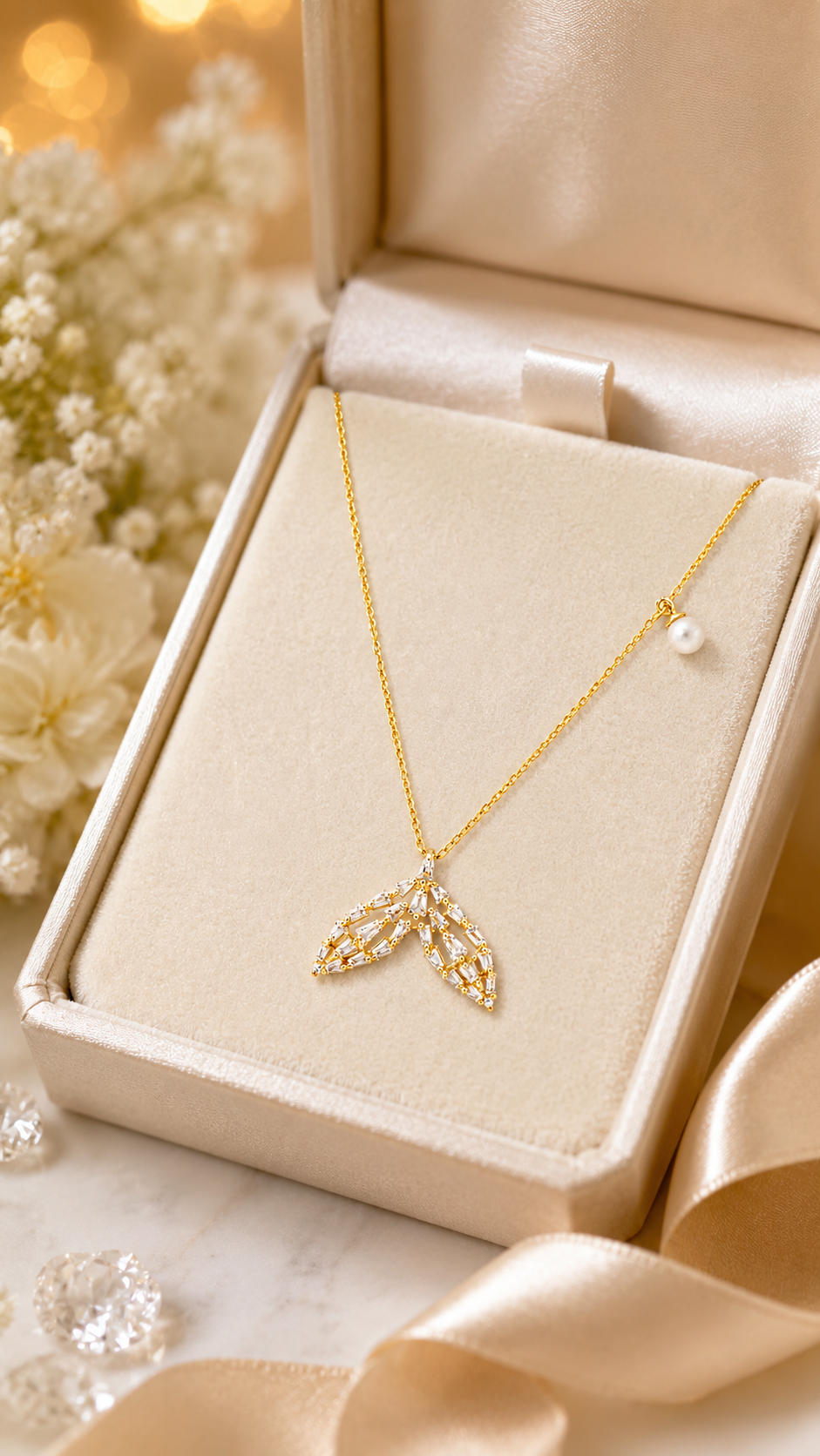 Butterfly Wing Crystal Necklace