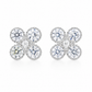 Four-Petal Round Earrings