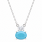 Silver Aqua Stone Pendant