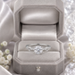 Round Solitaire Floral Adjustable Ring