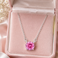 Pink Round-Cut Solitaire Necklace