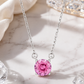Pink Round-Cut Solitaire Necklace