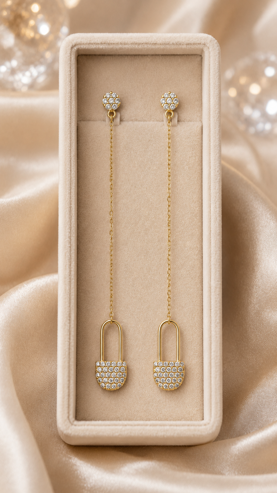 Padlock Chain Earrings
