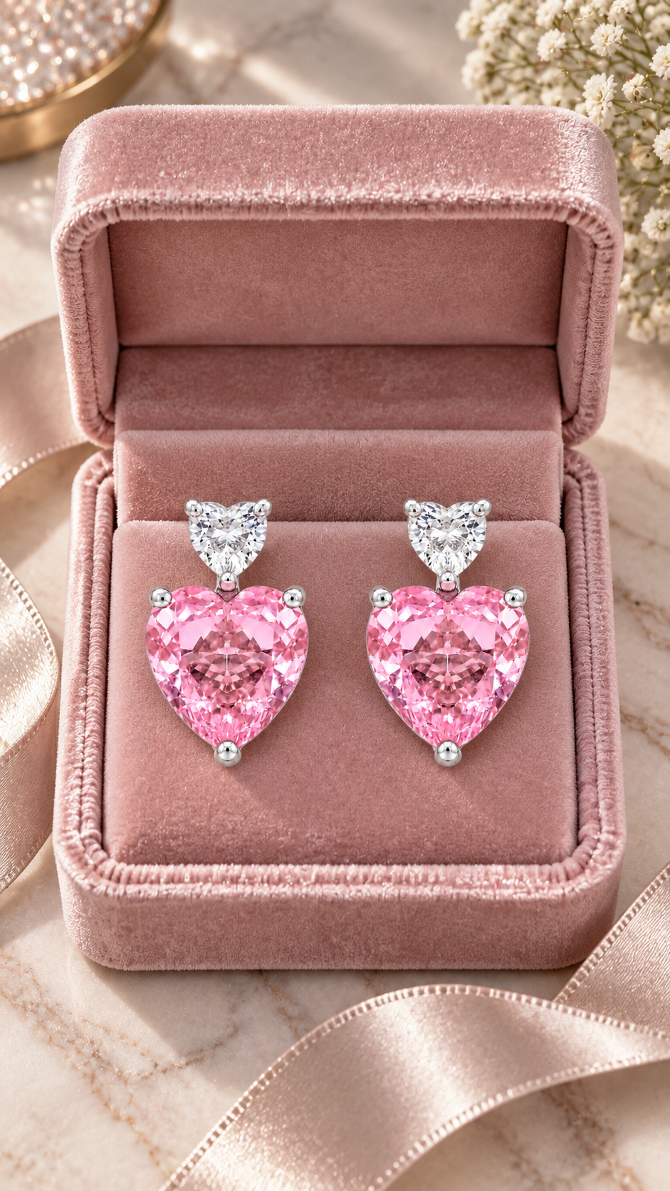 Heart-Cut Yellow Earrings