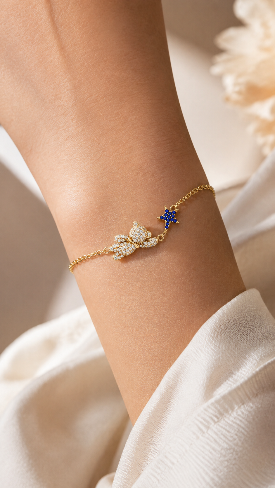 Butterfly & Blue Star Bracelet