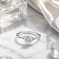 Round Solitaire Twist Band Ring