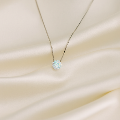 Silver Moonstone Solitaire Necklace for Women – Minimal & Elegant