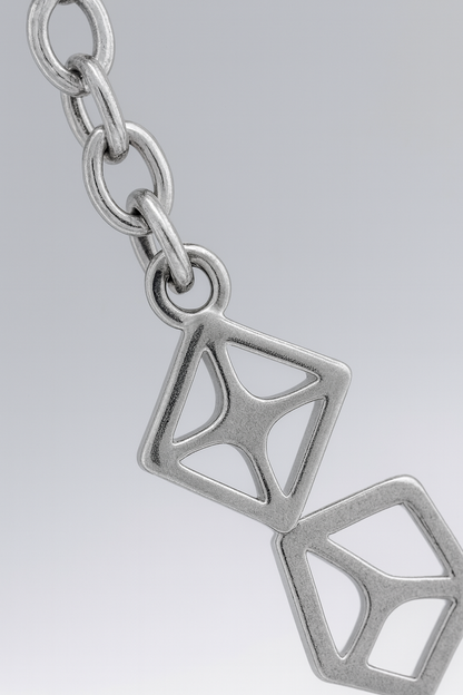 Elegant Silver Geometric Square Charm Anklet for Women & Girls | Minimal Daily Wear Adjustable Chain Anklet