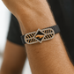 Men’s Bracelet Black Ceramic Stretch Band with Rose Gold CZ Designer Plate
