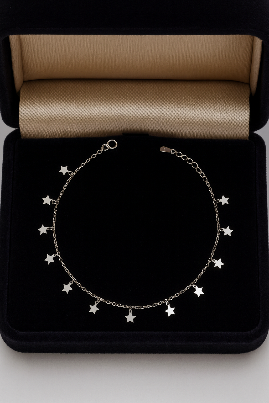 Elegant Silver Star Charm Anklet for Women & Girls | Minimal Daily Wear Adjustable Chain Anklet