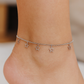 Elegant Silver Star Charm Anklet for Women & Girls | Dainty Celestial Daily Wear Adjustable Chain Anklet