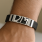 Premium Ram Men’s Bracelet Rose Gold CZ Plate with Black Ceramic Stretch Band