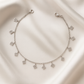 Elegant Silver Geometric Square Charm Anklet for Women & Girls | Minimal Daily Wear Adjustable Chain Anklet