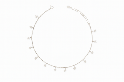 Elegant Silver Star Charm Anklet for Women & Girls | Minimal Daily Wear Adjustable Chain Anklet