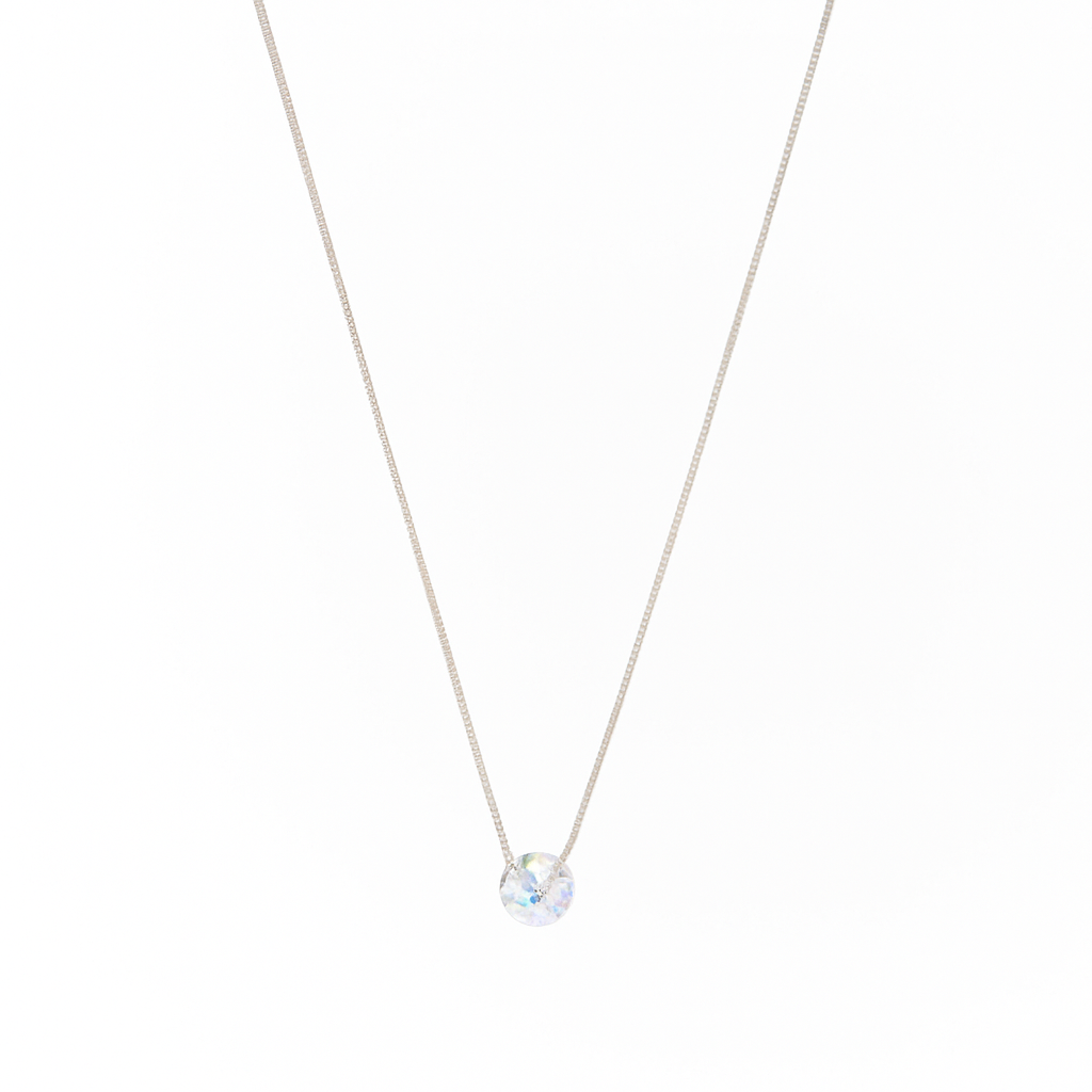 Silver Moonstone Solitaire Necklace for Women – Minimal & Elegant