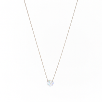 Silver Moonstone Solitaire Necklace for Women – Minimal & Elegant