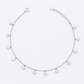 Elegant Silver Starburst Charm Anklet for Women & Girls | Dainty Celestial Daily Wear Adjustable Chain Anklet