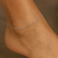 Elegant Silver Minimal Beads Anklet for Women & Girls | Dainty Daily Wear Adjustable Chain Anklet