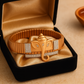 Premium Ganesh Designer Men’s Bracelet Rose-Gold Ceramic Stretch Band with CZ Embellished Detailing