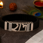 Premium Ram Men’s Bracelet Rose Gold CZ Plate with Black Ceramic Stretch Band