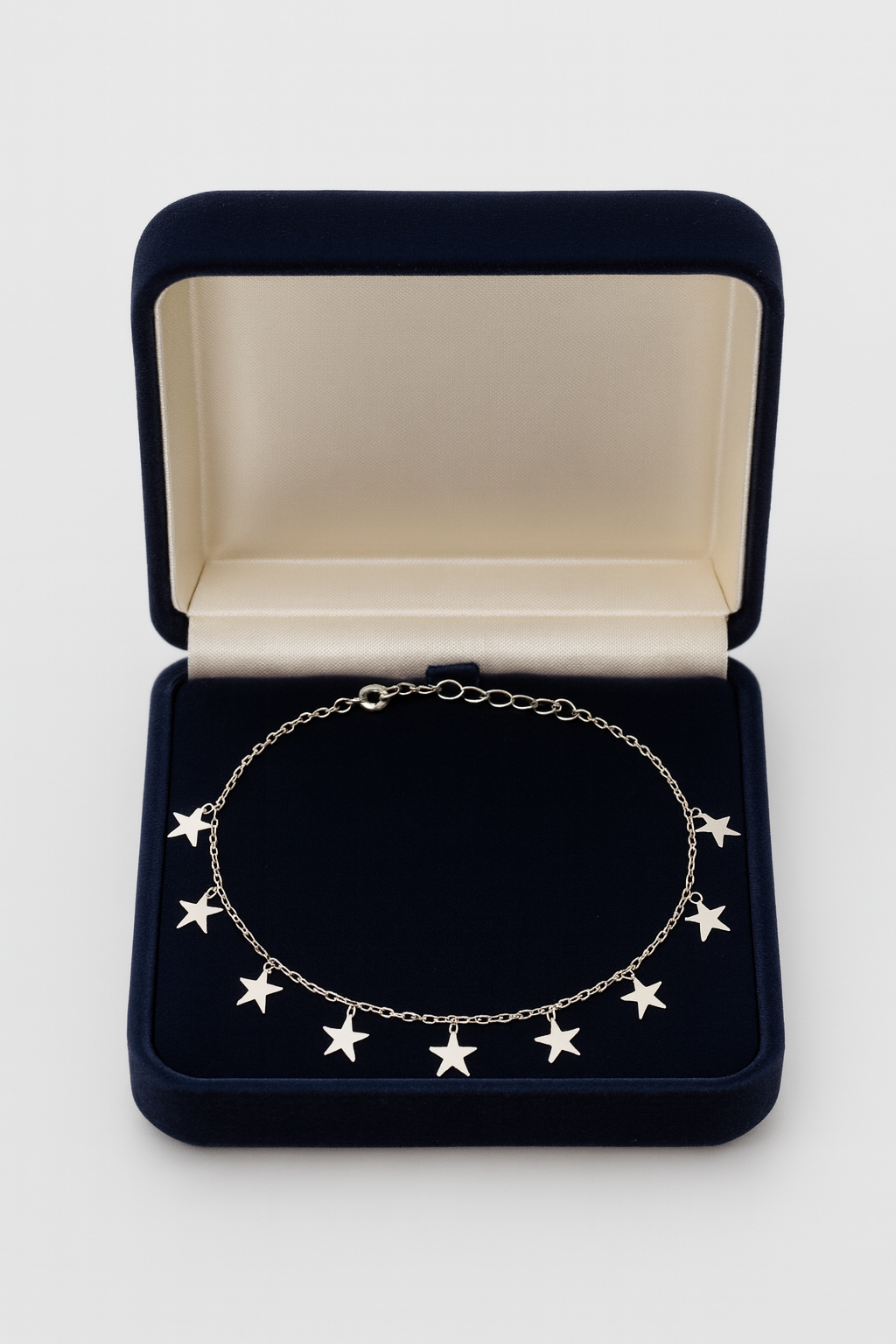 Elegant Silver Star Charm Anklet for Women & Girls | Minimal Daily Wear Adjustable Chain Anklet