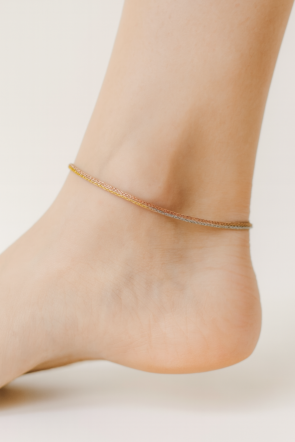 Elegant Tri Color Multi Layer Rope Anklet for Women & Girls | Daily Wear Adjustable Comfort Fit Anklet