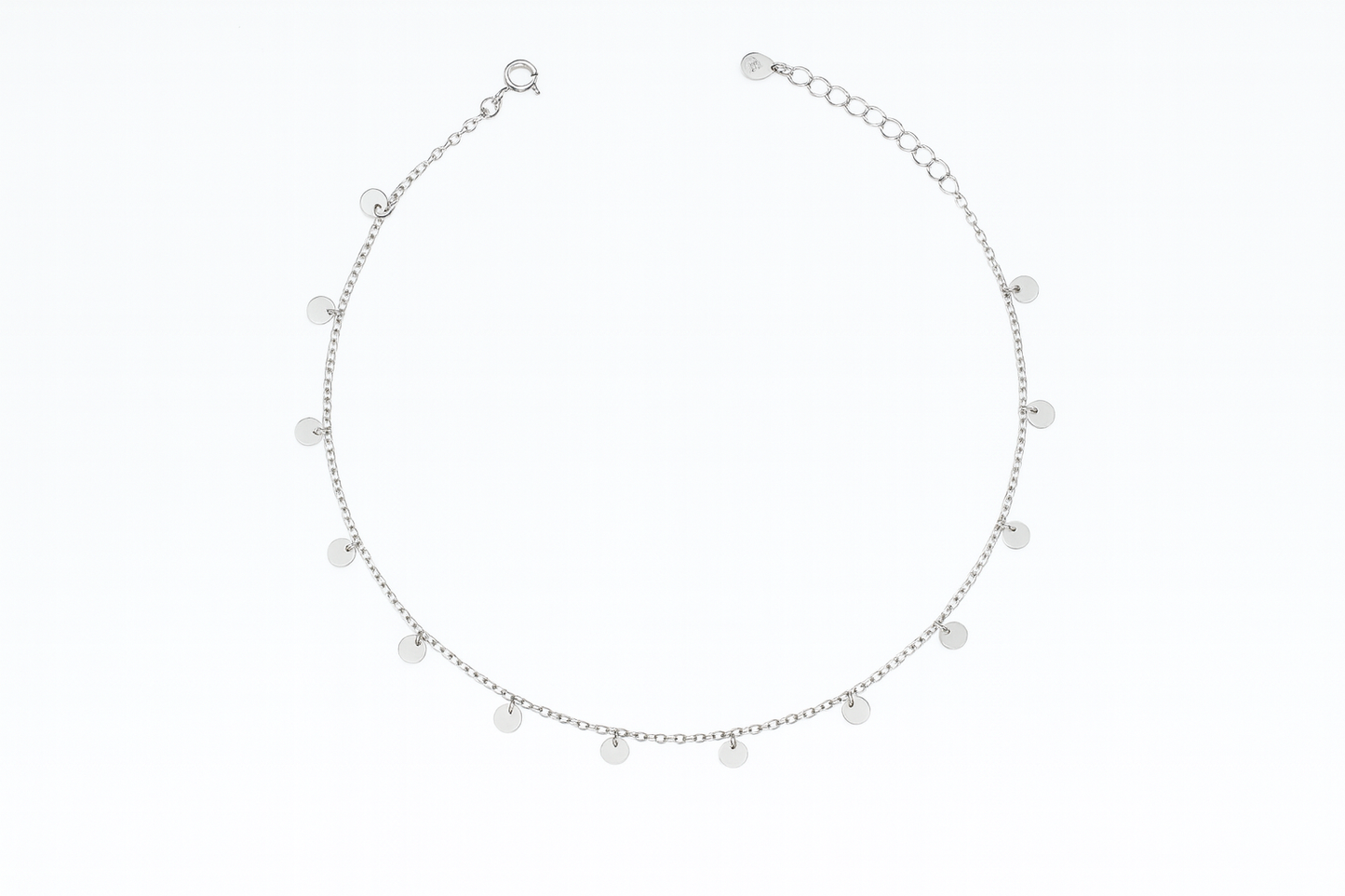 Elegant Silver Coin Charm Anklet for Women & Girls | Minimal Daily Wear Adjustable Chain Anklet