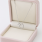 Premium Toggle Design Women’s Necklace White Gold Finish with CZ Circle Pendant