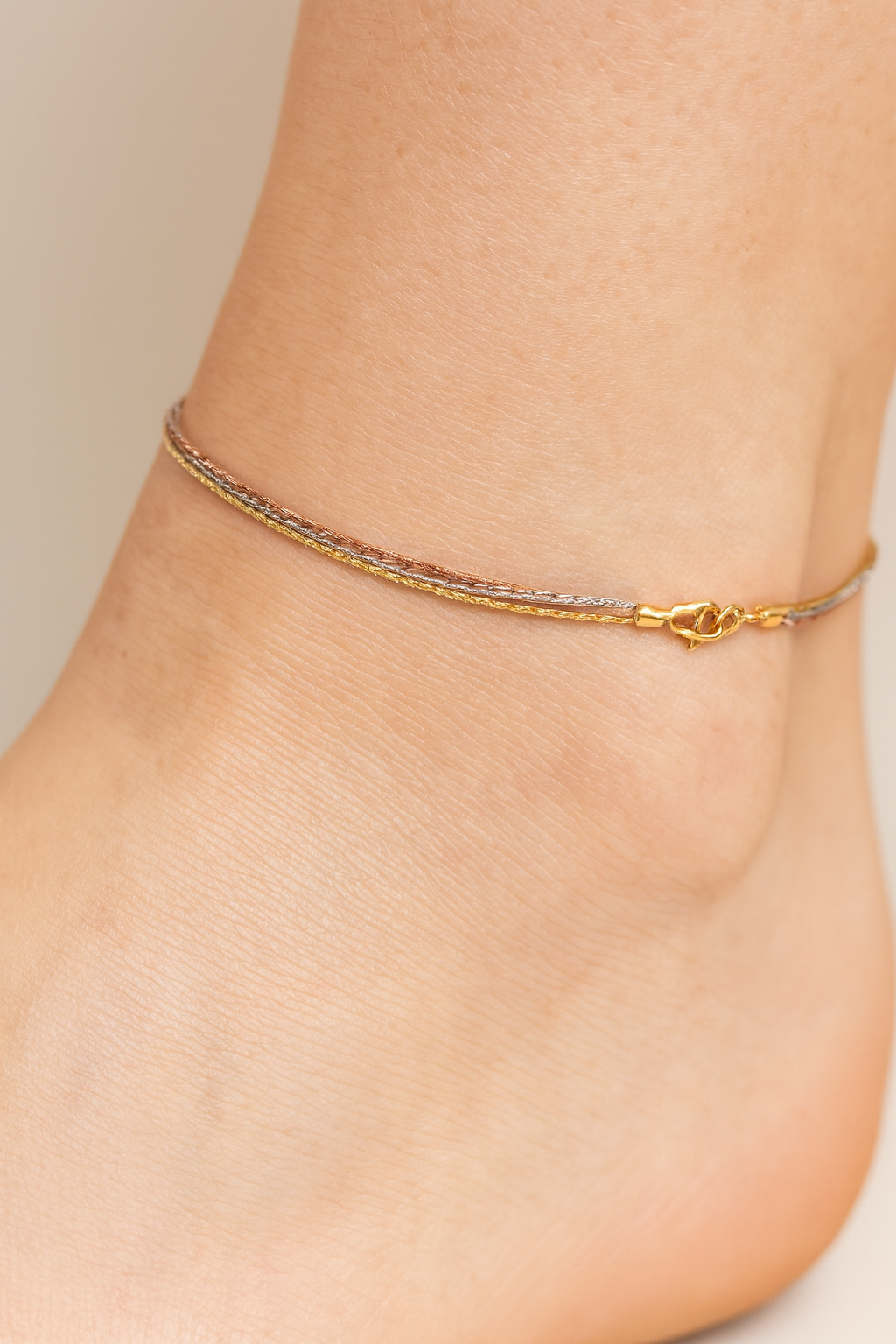 Elegant Tri Color Multi Layer Rope Anklet for Women & Girls | Daily Wear Adjustable Comfort Fit Anklet